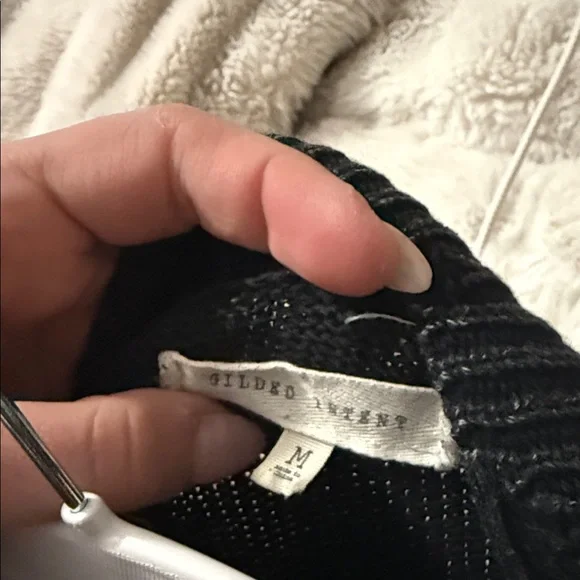Gilded Intent Black/grey Women's Sweater - Picture 2 of 12